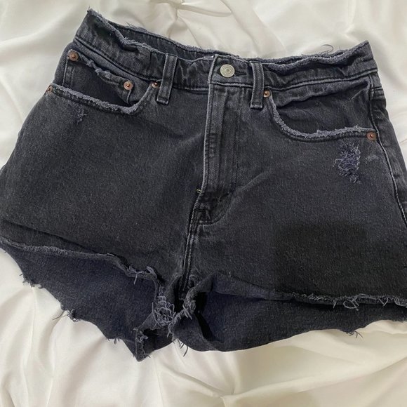 Black Abercrombie Jean Shorts size 27 - Picture 1 of 5